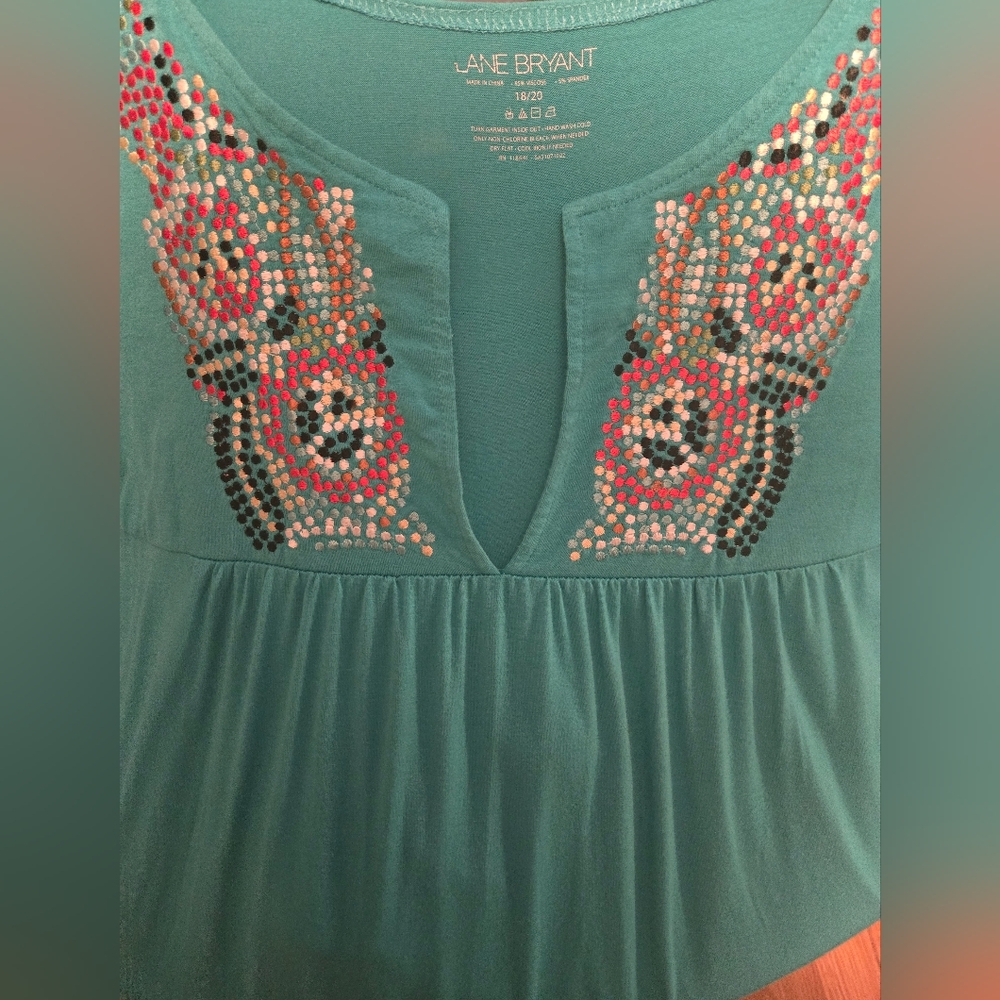 Vintage 18/20 Teal Embellished Top